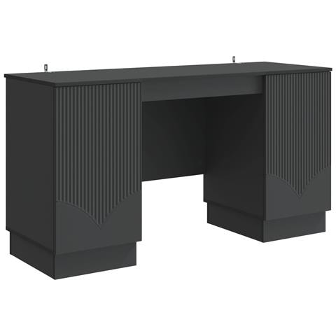Scrivania Nero 142,5 x 50 x 75 cm Legno ingegnerizzato - Foto 1