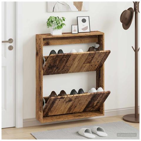 Mobiletto per Scarpe da Muro ZWOLLE 71 x 17 x 86 cm - Foto 2