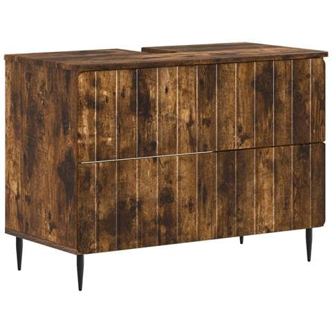 Set di armadietti da bagno in 3 pezzi ZWOLLE Rovere Fumo - Foto 2