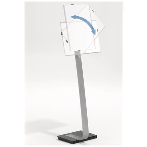 pz. 1 Info Sign Stand A3 argento metallizzato 1.25 m 481323 - Foto 2