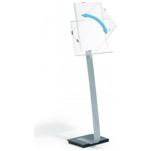 pz. 1 Info Sign Stand A3 argento metallizzato 1.25 m 481323 - Foto 4