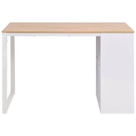 Scrivania 120x60x75 cm Rovere e Bianco - Foto 6