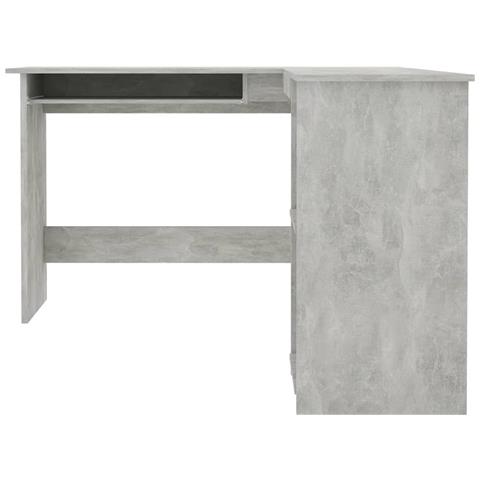 Scrivania Angolare a L Grigio Cemento 120x140x75cm Multistrato - Foto 5