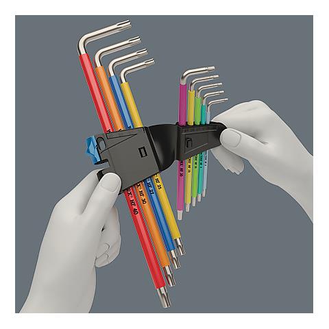 Wera 05022689001, Set di chiavi esagonali a L, Metrico, 9 pz, 8,9,10 mm - Foto 1