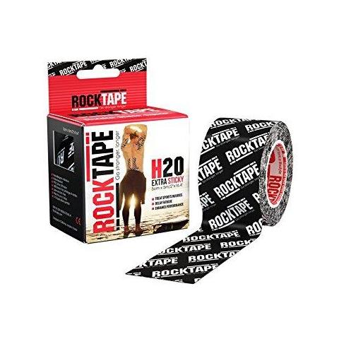 Kinesiologia Tape Atleti Extra Sticky Water Resistant Ridurre Il Dolore E Lesioni Recupero 5cm X 5m Uncut H2o Nero Logo - Foto 1
