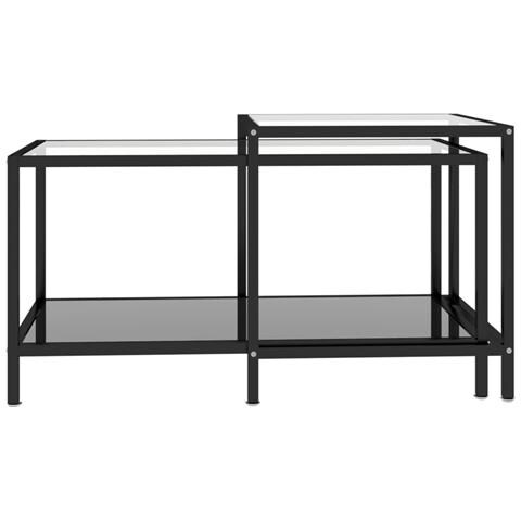 Tavolini 2 pz Neri in Vetro Temperato - Foto 9