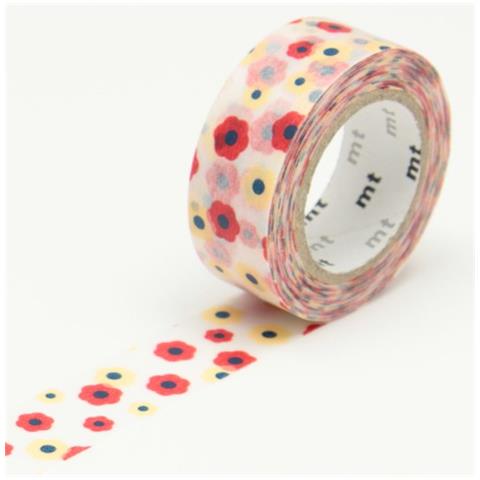 Nastro Adesivo Per I Bambini - Fiore Multicolore - 1,5 Cm X 7 M - Foto 1