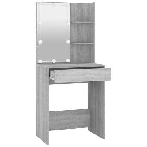 Toeletta Con Led Grigio Sonoma 60x40x140 Cm - Foto 2
