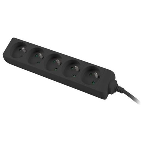 Ps0-05e-0150-bk Prolunghe E Multiple 1,5 M 5 Presa (e) Ac Interno Nero - Foto 1