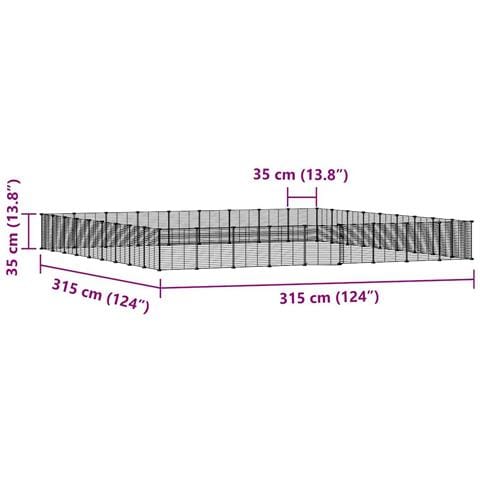 Gabbia Per Animali 36 Pannelli Con Porta Nera 35x35 Cm Acciaio - Foto 2