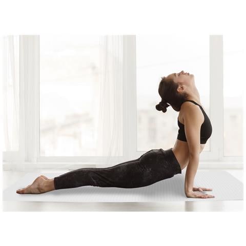 Tappetino Yoga Sport Ginnastica 65x200cm Antiscivolo Colore Bianco - Foto 1