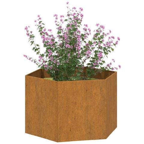 Fioriera Ruggine 60x60x45 cm Acciaio Corten - Foto 2