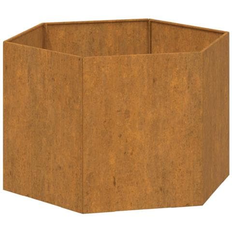 Fioriera Ruggine 60x60x45 cm Acciaio Corten - Foto 1