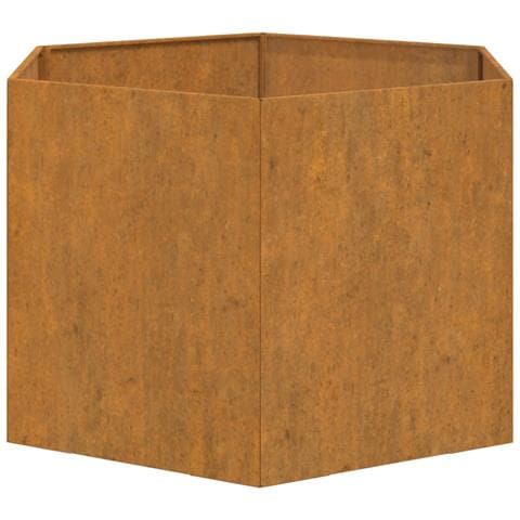 Fioriera Ruggine 60x60x45 cm Acciaio Corten - Foto 10