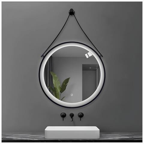 Porta Doccia Scorrevole Slide Per Box Nicchia Due Ante Cristallo Temprato *** Misura : Ø80, Tonalità : Dimmerabile 2700-4500-6500k - Foto 1