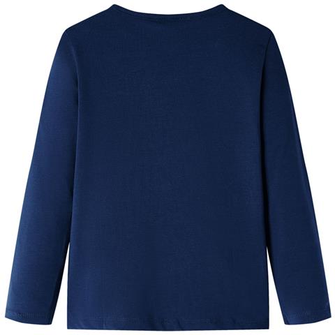 Maglietta Da Bambina Maniche Lunghe Blu Marino 104 - Foto 2