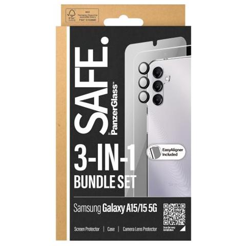 Safe. By 3-in-1 Samsung New A14 A14 5g Pellicola Proteggischermo Trasparente 1 Pz - Foto 2