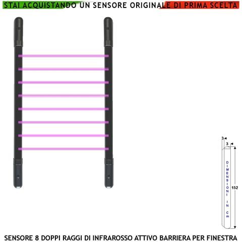 Barriera Infrarossi Attivi 8 Multifasci Segnala Allarme Rispetto Alla Programmazione Dei Fasci Interrotti Dal'intruso - Foto 1