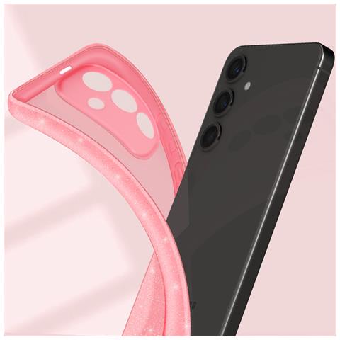 Cover Per Samsung Galaxy S24 Plus Silicone Glitter Fotocamera Protetta - Foto 5