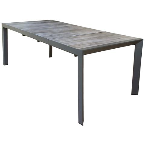 Tavolo Allungabile Da Esterno Giardino In Alluminio Con Piano In Gres Effetto Legno 175/235 Cm Oregon - Foto 1
