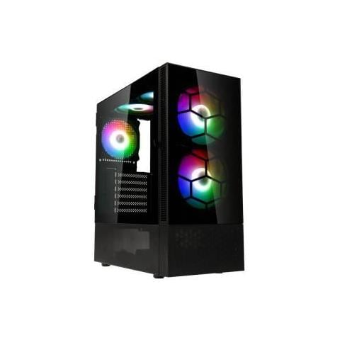 Case Observatory MX Glass ARGB Middi Tower ATX, micro ATX, Mini-ITX 2 Porte USB 3.0 Colore Nero (Finestrato) - Foto 1