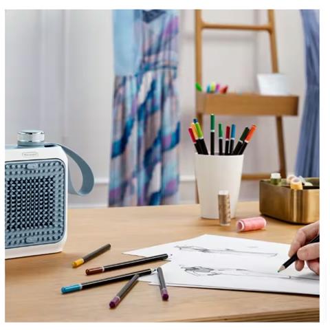Termoventilatore da Scrivania a Capsula HFX10B03.LB con Potenza 350 W Colore Bianco / Blu - Foto 5
