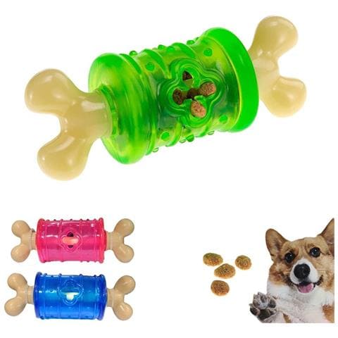 Gioco Forma Di Osso Porta Premio Crocchette Per Cane Croccantini Gomma - Foto 1