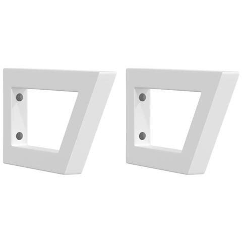 Reggimensole Per Lavabo 2 Pz Bianche Trapezio In Acciaio - Foto 2