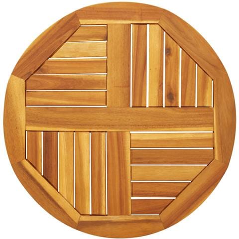 Piano Per Tavolo 60x2 Cm Rotondo In Legno Massello Di Acacia - Foto 1