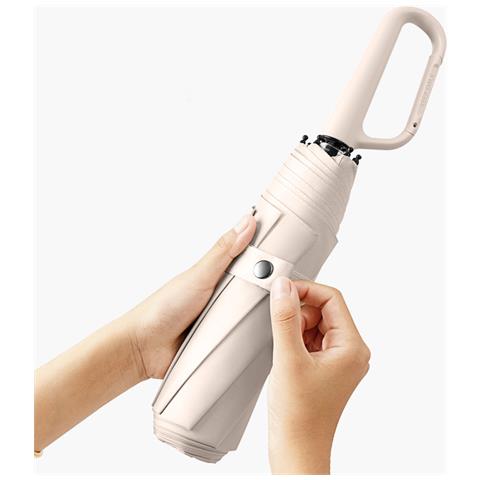 Ombrello Automatico Con Clip - Ombrello Da Viaggio Pieghevole White - Foto 2