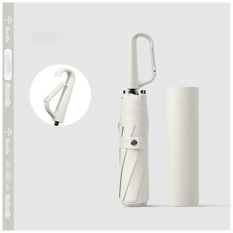 Ombrello Automatico Con Clip - Ombrello Da Viaggio Pieghevole White - Foto 4