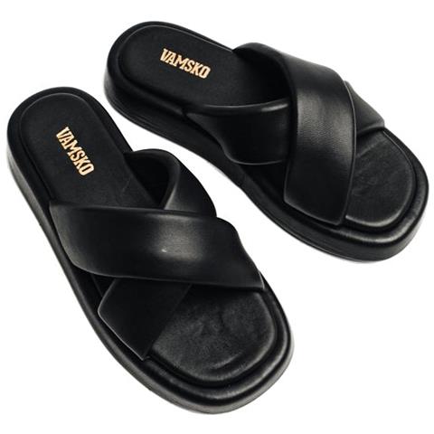 Pillow Slippers Ciabatte Pelle Scarpe Donna Nero Eu 36, 44101101 Bl - Foto 1