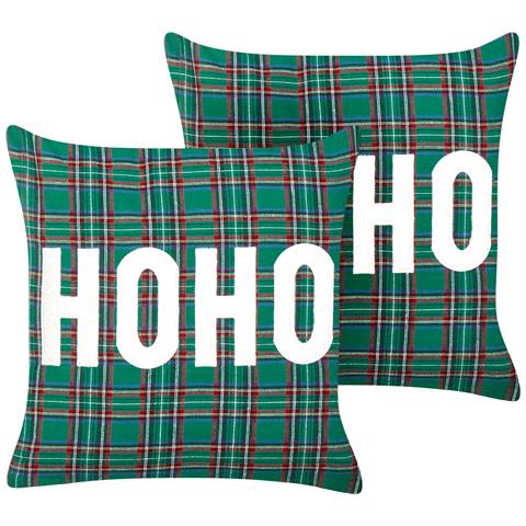 Set Di 2 Cuscini 45 X 45 Cm Scritta Verde - Foto 2