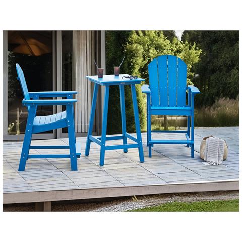 Tavolo Da Bar Da Giardino Adirondack 60 Cm 59 Cm Materiale Sintetico Blu - Foto 1