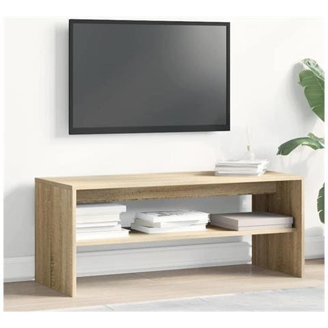 Mobile Porta Tv Rovere Sonoma 100x40x40 Cm In Legno Multistrato - Foto 3