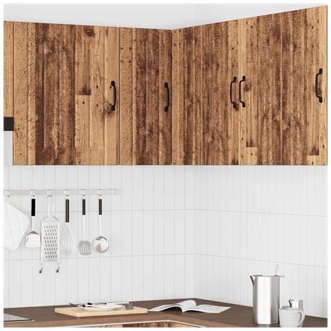 Pensile Da Cucina Ad Angolo Lucca Legno Antico In Truciolato - Foto 3