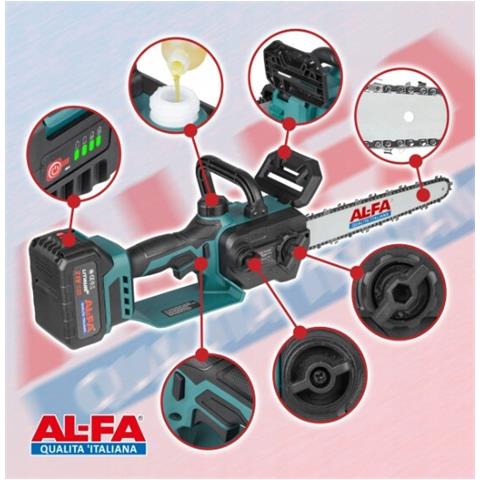 Motosega A Batteria Da 12 Pollici Con Sistema Di Lubrificazione Della Catena 2x Batteria Li-ion 21v 4.0ah Motore Brushless, Mini Motosega Elettrica, Motosega Monomanuale Per Giardino - Foto 2