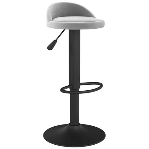 Lusso Casadino -  Sgabelli Da Bar 2 Pz Grigio Chiaro In Velluto - Foto 2