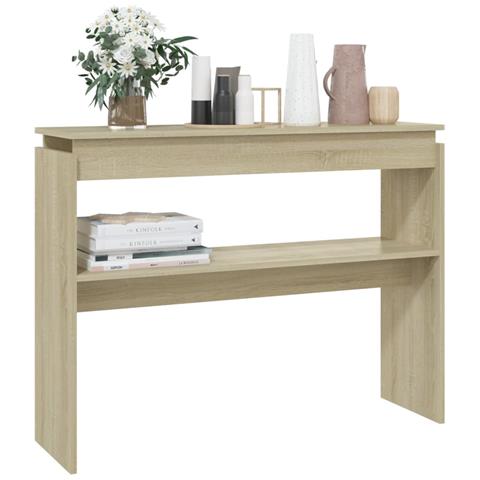 Lusso Casadino -  Tavolino Consolle Rovere Sonoma 102x30x80 Cm Legno Multistrato - Foto 2