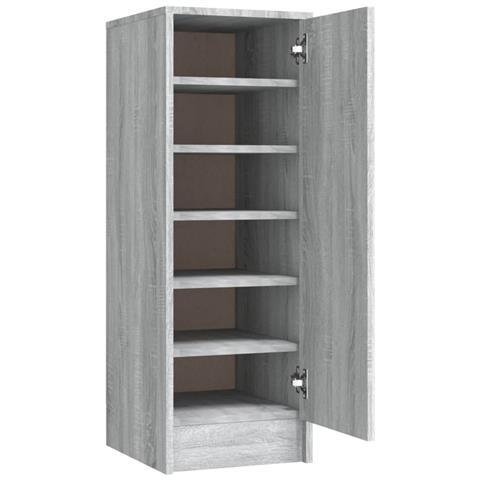 Lusso Casadino - Scarpiera Grigio Sonoma 32x35x92 Cm In Legno Multistrato - Foto 1