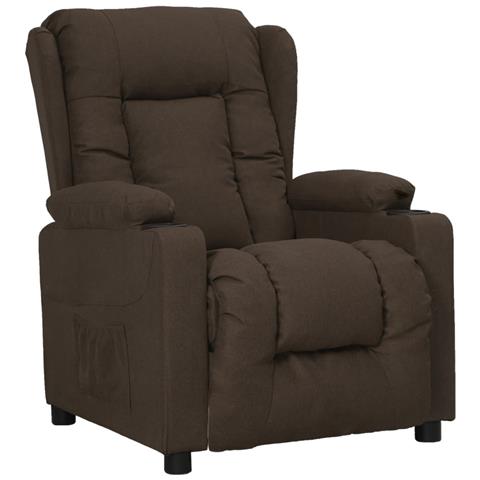 Lusso Casadino - Poltrona Alzapersona Marrone Scuro In Tessuto - Foto 1