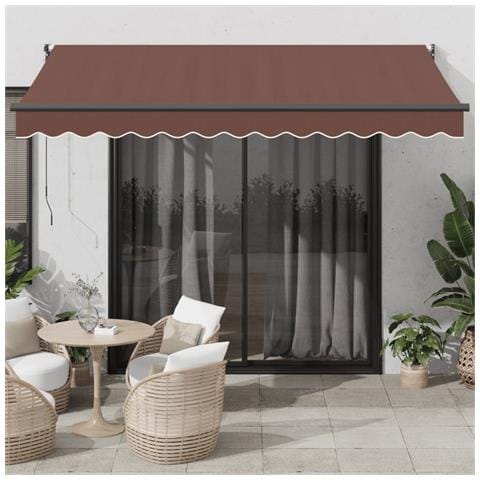 Tenda da Sole Retrattile Automatica Marrone 350x250 cm - Foto 2
