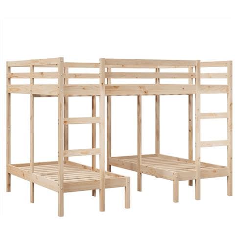 Giroletto Castello Triplo 140x200/70x140cm Legno Massello Pino - Foto 1