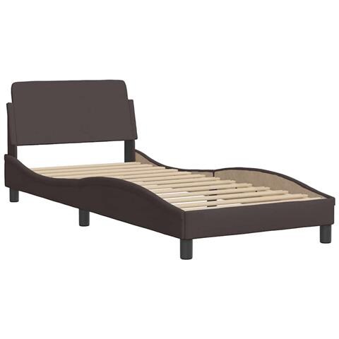 Giroletto senza Materasso Marrone Scuro 90x200 cm Tessuto - Foto 9