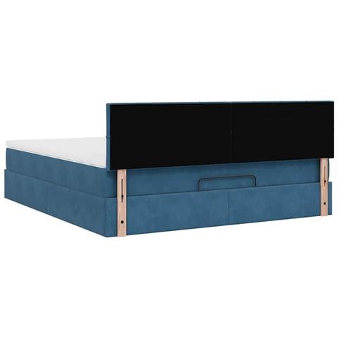 Struttura Letto Pouf con Materasso 160x200 cm in Velluto - Foto 9