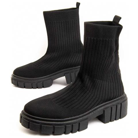 Stivaletto Con Plateau Botilan41 Nero Nero Tessuto - Foto 1