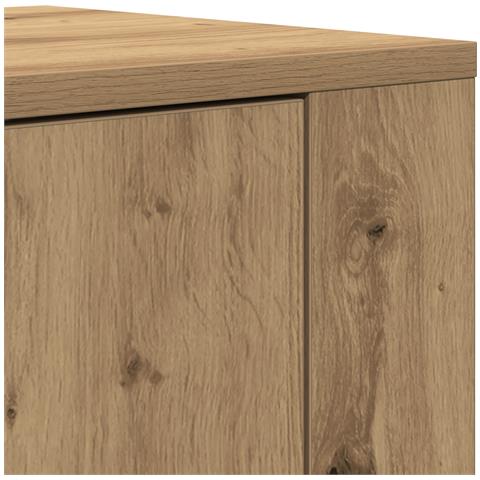 Highboard in rovere artigianale 80x33x150 cm in legno ingegnerizzato - Foto 9