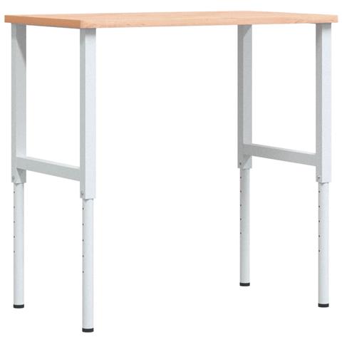 Banco da Lavoro 100x60x(71,5-98) cm Legno Faggio Rettangolare - Foto 1