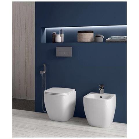 Sanitari Filo Muro Metropolitan : Wc, Bidet, Copriwater Bianco - Foto 1