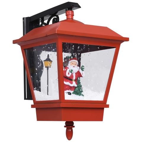 Lampada Natalizia Da Parete Led E Babbo Natale Rossa 40x27x45cm - Foto 1